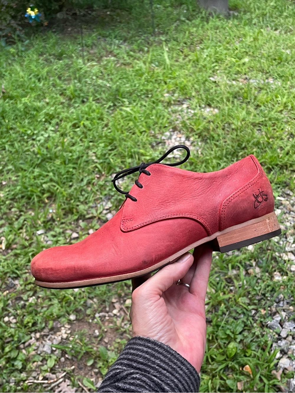 John Fluevog Vintage CBC Classic Red Derby Shoes Size 9